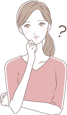 疑問に思う女性